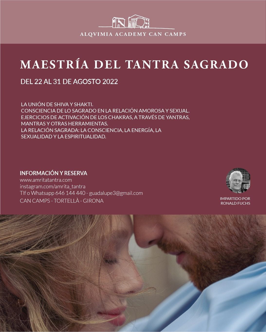 Maestría de Tantra del 22 al 31 de Agosto en Barcelona